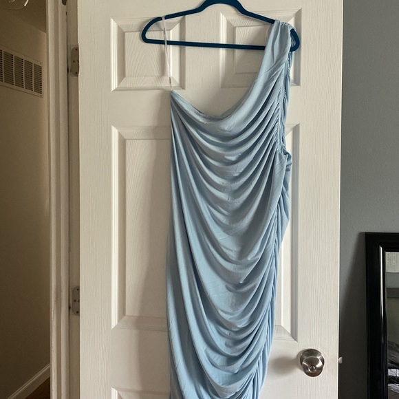 Eloquii ruched one shoulder dress - Picture 7 of 8